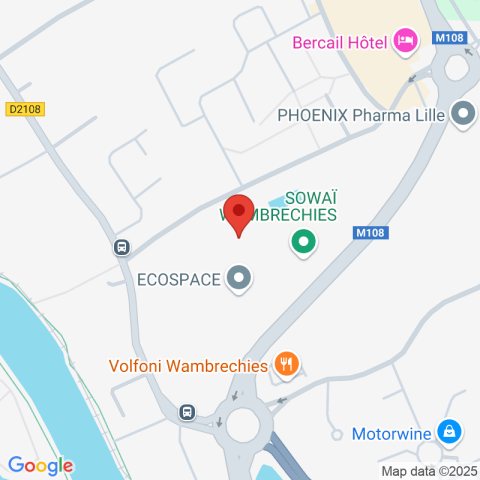 Carte Google Maps affichant la position de la structure