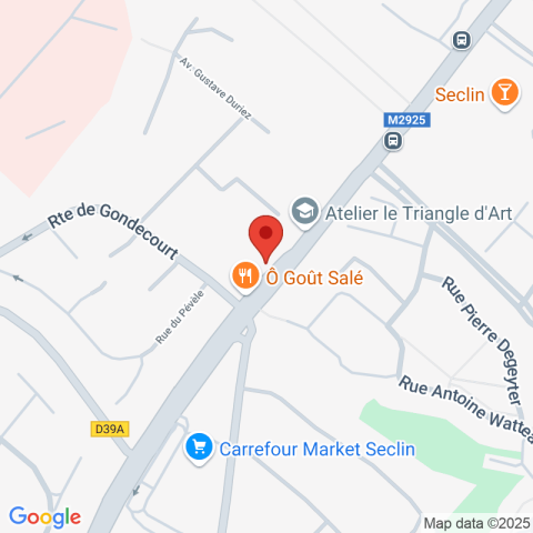 Carte Google Maps affichant la position de la structure