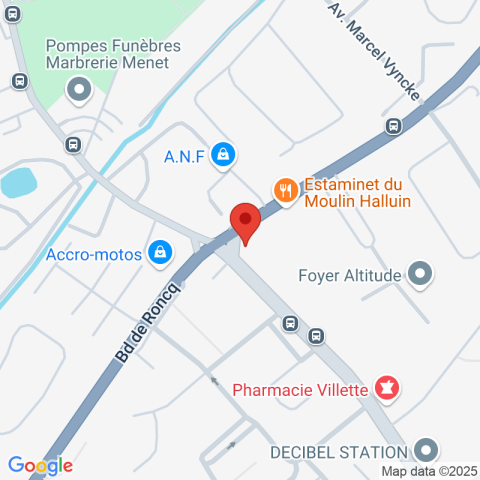 Carte Google Maps affichant la position de la structure